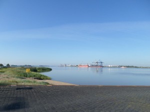 Stille morgen ved færgeleje